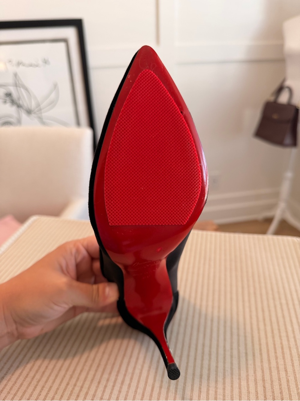 Black Louboutin Galativi 85 Nappa/Rete Mesh Pointed-Toe Stiletto Heels - Picture 10 of 10